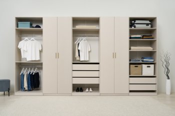 Гардеробная/шкаф 4000 мм Ларго №4 Кашемир (Миф) в Дегтярске - degtyarsk.mebel-e96.ru