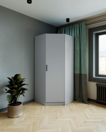 Шкаф угловой Ларс (угол скос), ЛДСП Серый камень (Микон) в Дегтярске - degtyarsk.mebel-e96.ru