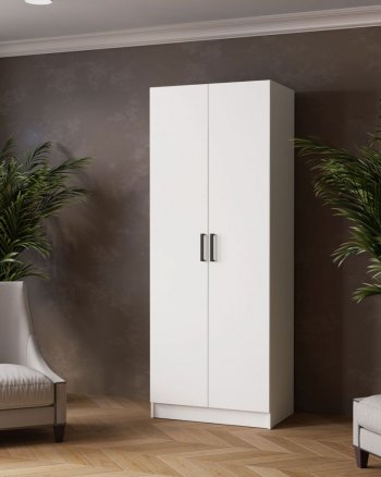 Шкаф 800 мм Ларс без зеркал белый (Микон) в Дегтярске - degtyarsk.mebel-e96.ru