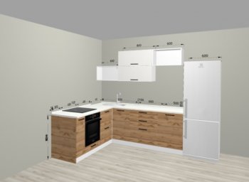 Угловой кухонный гарнитур Санвут 1516х2100 мм в Дегтярске - degtyarsk.mebel-e96.ru