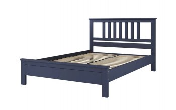 Кровать из массива Лаура темный лазурный (БМ) в Дегтярске - degtyarsk.mebel-e96.ru