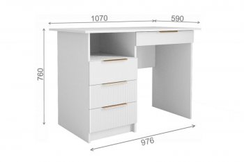 Стол Лавис СТД 1070.1 белый/белый софт (ДСВ) в Дегтярске - degtyarsk.mebel-e96.ru