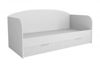Кровать Лавис ДКД 2000.1 с ящиками белый софт (ДСВ) в Дегтярске - degtyarsk.mebel-e96.ru | фото