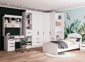 Набор детской мебели Лавис модульный белый софт (ДСВ) в Дегтярске - degtyarsk.mebel-e96.ru