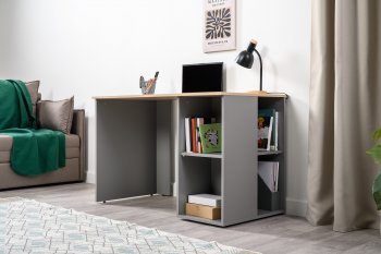 Стол письменный Лайт 12.163. серый (Моби) в Дегтярске - degtyarsk.mebel-e96.ru