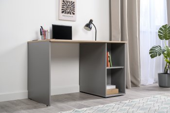 Стол письменный Лайт 12.163. серый (Моби) в Дегтярске - degtyarsk.mebel-e96.ru