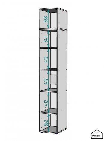 Шкаф с антресолью 400 мм Linnea MHR-1A-2 2450х400х510 (Графит-М 11.1.25) в Дегтярске - degtyarsk.mebel-e96.ru