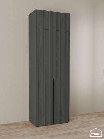 Шкаф с антресолью 800 мм Linnea MHR-2A-2 2450х800х510 (Графит-М 11.1.25) в Дегтярске - degtyarsk.mebel-e96.ru