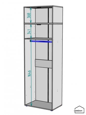 Шкаф с антресолью 800 мм Linnea MHR-2A-1 2450х800х510 (ДВ-М 11.1.25) в Дегтярске - degtyarsk.mebel-e96.ru