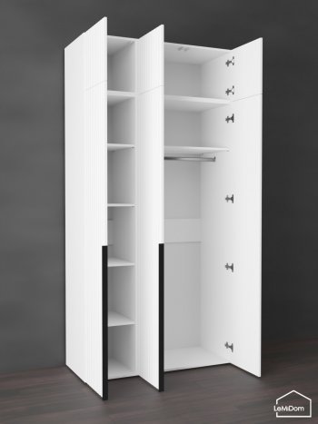 Шкаф с антресолью 1200 мм Linnea MHR-3A-1 2450х1200х510 (Белый-М 11.1.2) в Дегтярске - degtyarsk.mebel-e96.ru