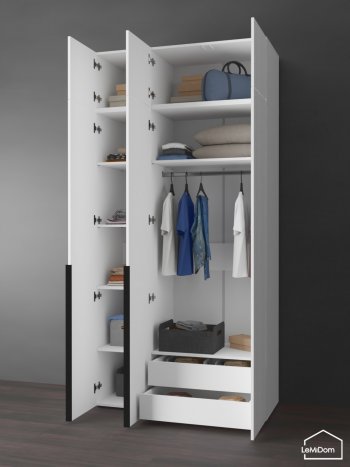 Шкаф с антресолью 1200 мм Linnea MHR-3A-2 2450х1200х510 (Белый-М 11.1.2) в Дегтярске - degtyarsk.mebel-e96.ru