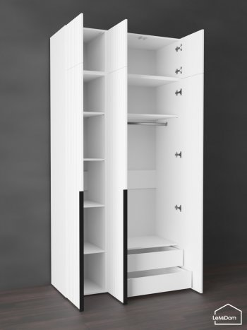 Шкаф с антресолью 1200 мм Linnea MHR-3A-2 2450х1200х510 (Белый-М 11.1.2) в Дегтярске - degtyarsk.mebel-e96.ru