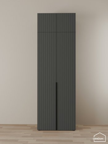 Шкаф с антресолью 800 мм Linnea MHR-2A-1 2450х800х510 (Графит-М 11.1.25) в Дегтярске - degtyarsk.mebel-e96.ru