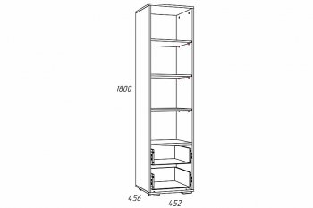 Стеллаж Лилу НМ 041.03 (Silva) в Дегтярске - degtyarsk.mebel-e96.ru