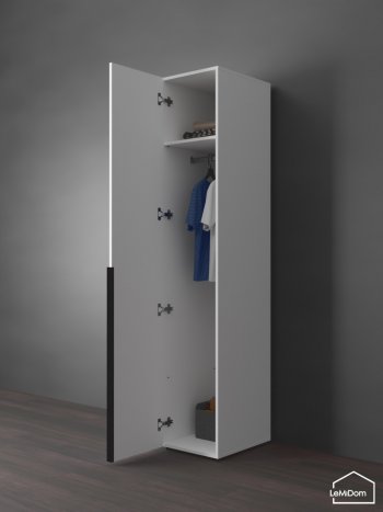 Шкаф Linnea MHR-1 2050х400х510 (Белый-М 11.1.1) в Дегтярске - degtyarsk.mebel-e96.ru