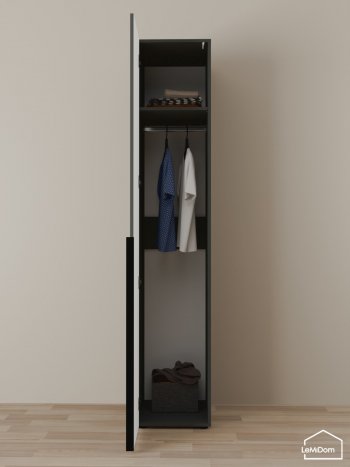 Шкаф Linnea MHR-1 2050х400х510 (Графит-М 11.1.25) в Дегтярске - degtyarsk.mebel-e96.ru