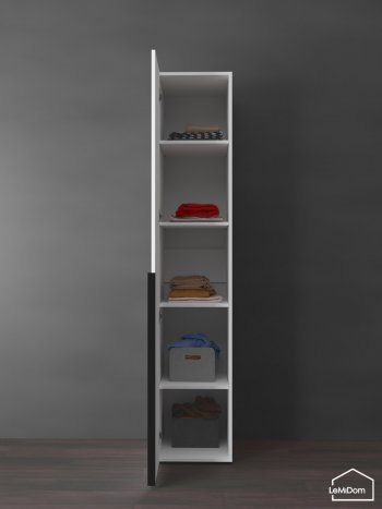 Шкаф Linnea MHR-1-2 2050х400х510 (Белый-М 11.1.2) в Дегтярске - degtyarsk.mebel-e96.ru
