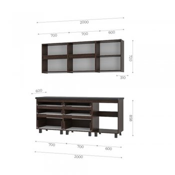 Кухонный гарнитур Лофт 2000 мм (БТС) в Дегтярске - degtyarsk.mebel-e96.ru