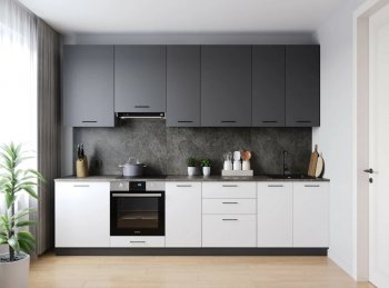 Кухонный гарнитур высокий Лофт 3000 мм (Санвут) в Дегтярске - degtyarsk.mebel-e96.ru