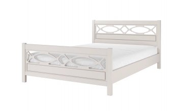 Кровать из массива Лоренса льняной (БМ) в Дегтярске - degtyarsk.mebel-e96.ru