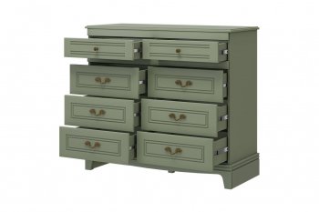 Комод 8 ящиков Лорето, зеленый самшит (БМ) в Дегтярске - degtyarsk.mebel-e96.ru
