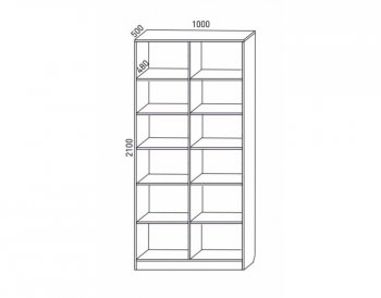 Шкаф распашной 1000 мм М6-2.4 Б+Б 100 (М6) в Дегтярске - degtyarsk.mebel-e96.ru