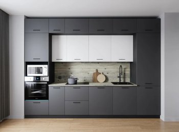 Кухонный гарнитур Меренга 3400 мм МДФ (Санвут) в Дегтярске - degtyarsk.mebel-e96.ru