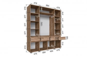 Шкаф 2000 мм Мерида крафт табачный/белый (Микон) в Дегтярске - degtyarsk.mebel-e96.ru