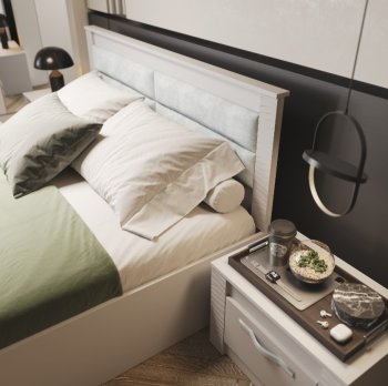 Кровать двуспальная Монако КР-16 кашемир (БТС) в Дегтярске - degtyarsk.mebel-e96.ru