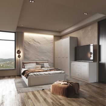 Спальный гарнитур Монако Кашемир (модульный) (БТС) в Дегтярске - degtyarsk.mebel-e96.ru