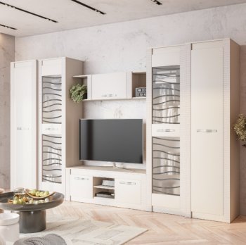 Стенка Монако Кашемир комп.4 (модульная) (БТС) в Дегтярске - degtyarsk.mebel-e96.ru