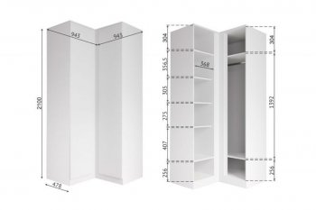 Угловой шкаф Мори графит (ДСВ) в Дегтярске - degtyarsk.mebel-e96.ru