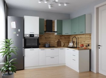 Угловой кухонный гарнитур Муссон 2400*1600 мм Sanvut в Дегтярске - degtyarsk.mebel-e96.ru