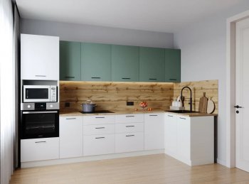 Угловой кухонный гарнитур Муссон 3200*1400 мм (Санвут) в Дегтярске - degtyarsk.mebel-e96.ru