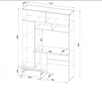 Стол компьютерный Некст-1 + Шкаф (СВ) в Дегтярске - degtyarsk.mebel-e96.ru