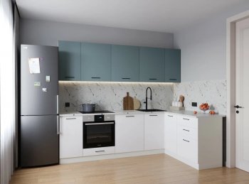 Кухонный гарнитур угловой Ниагара МДФ/ЛДСП 2600*1600 мм (Санвут) в Дегтярске - degtyarsk.mebel-e96.ru