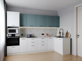 Угловой кухонный гарнитур Ниагара 3200*1400 мм МДФ/ЛДСП Sanvut в Дегтярске - degtyarsk.mebel-e96.ru