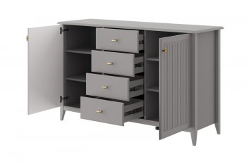 Комод 4 ящика 2 двери Никеа антрацит (БМ) в Дегтярске - degtyarsk.mebel-e96.ru