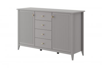 Комод 4 ящика 2 двери Никеа антрацит (БМ) в Дегтярске - degtyarsk.mebel-e96.ru