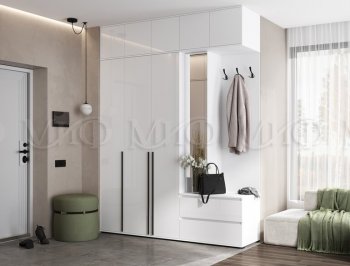 Прихожая Норд модульная белый (Миф) в Дегтярске - degtyarsk.mebel-e96.ru