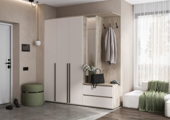 Прихожая Норд+Шкаф 1200, крафт серый/кашемир (Миф) в Дегтярске - degtyarsk.mebel-e96.ru