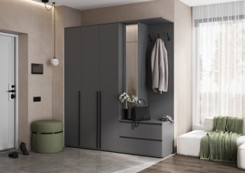 Прихожая Норд+Шкаф 1200, графит (Миф) в Дегтярске - degtyarsk.mebel-e96.ru