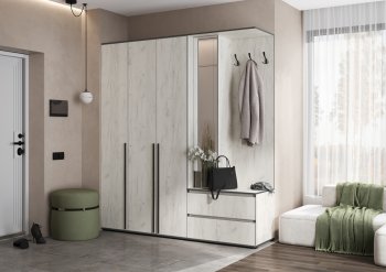 Прихожая Норд+Шкаф 1200, крафт белый (Миф) в Дегтярске - degtyarsk.mebel-e96.ru