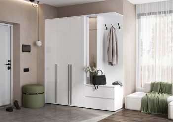 Прихожая Норд+Шкаф 1200, белый (Миф) в Дегтярске - degtyarsk.mebel-e96.ru
