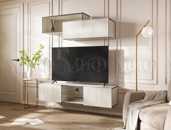 Стенка Норд-1 дуб крафт белый (Миф) в Дегтярске - degtyarsk.mebel-e96.ru