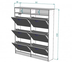 Обувница W17 (Белый) в Дегтярске - degtyarsk.mebel-e96.ru