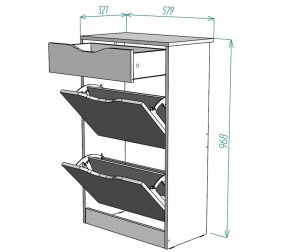 Обувница W22 (Белый) в Дегтярске - degtyarsk.mebel-e96.ru