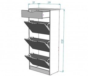 Обувница W24 (ДМ) в Дегтярске - degtyarsk.mebel-e96.ru