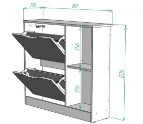 Обувница W30 (ДВ-Графит) в Дегтярске - degtyarsk.mebel-e96.ru