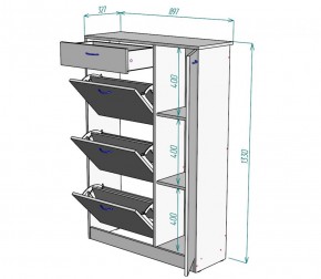 Обувница W43 (Белый) в Дегтярске - degtyarsk.mebel-e96.ru